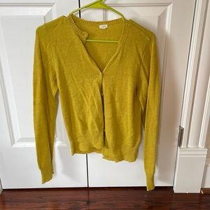 Beautiful chartreuse J. Crew cardigan